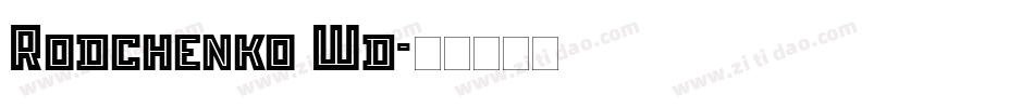 Rodchenko Wd字体转换